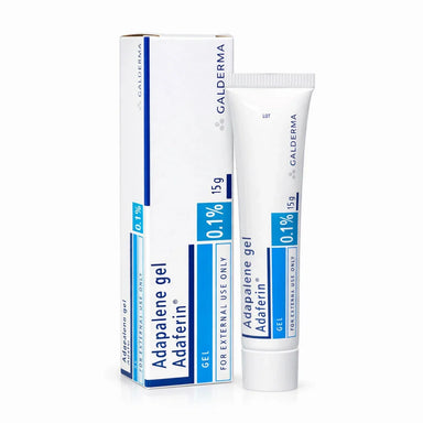 Adaferin Adapalene Gel 0.1%, 15g by Galderma for Acne and Blackheads