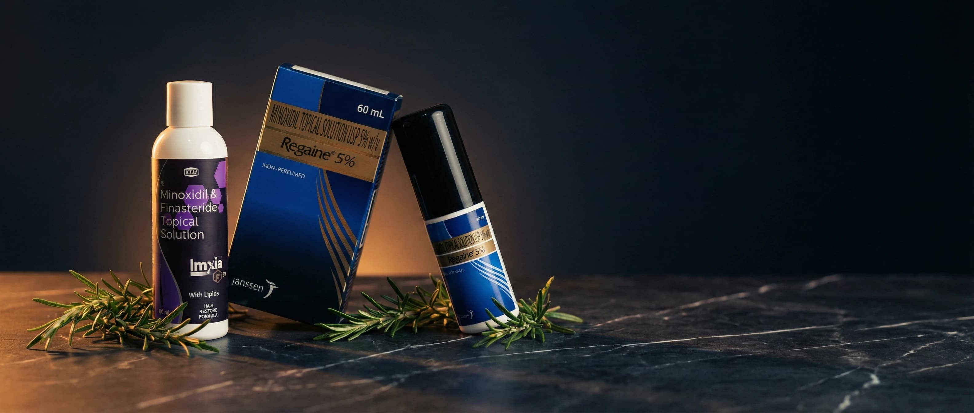 Minoxidil and finasteride hair regrowth solutions — buy online UK