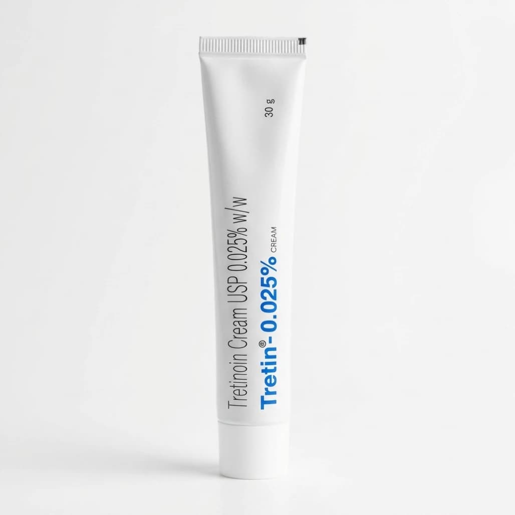 Tretin Tretinoin Cream 0.025% tube and box UK