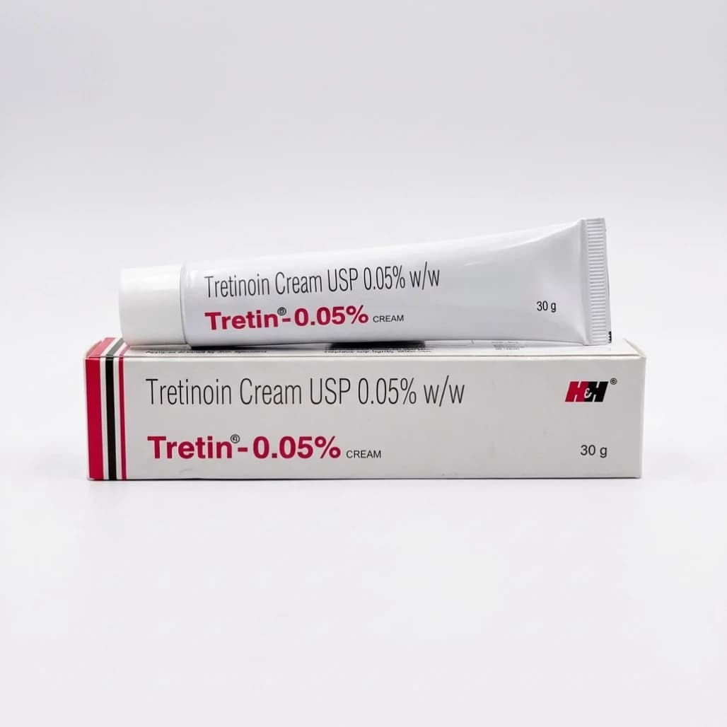 Tretin Tretinoin Cream 0.05% 30g packaging detail UK