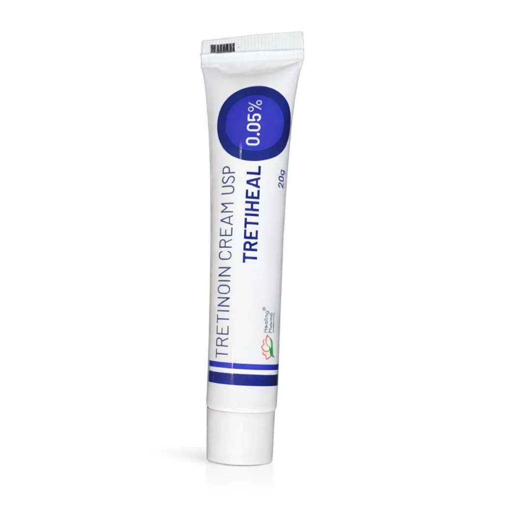 Tretiheal Tretinoin Cream 0.05% tube and box UK
