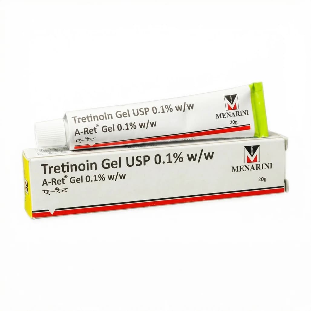 A-Ret Tretinoin Gel USP 0.1% W/W, 20g for Acne and Dark Masks