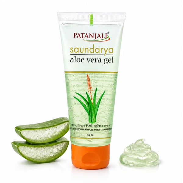 Patanjali Saundarya Aloe Vera Gel 60ml for Hydration & Soothing