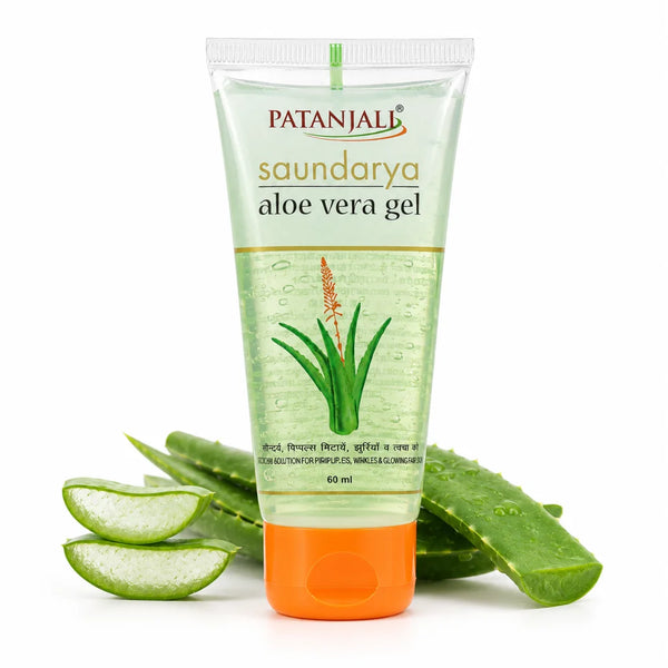 Patanjali Saundarya Aloe Vera Gel 60ml for Hydration & Soothing