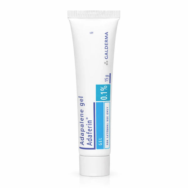 Adaferin Adapalene Gel 0.1%, 15g by Galderma for Acne and Blackheads