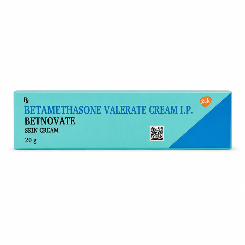 Betnovate Betamethasone Valerate Cream I.P. 20g front box packaging