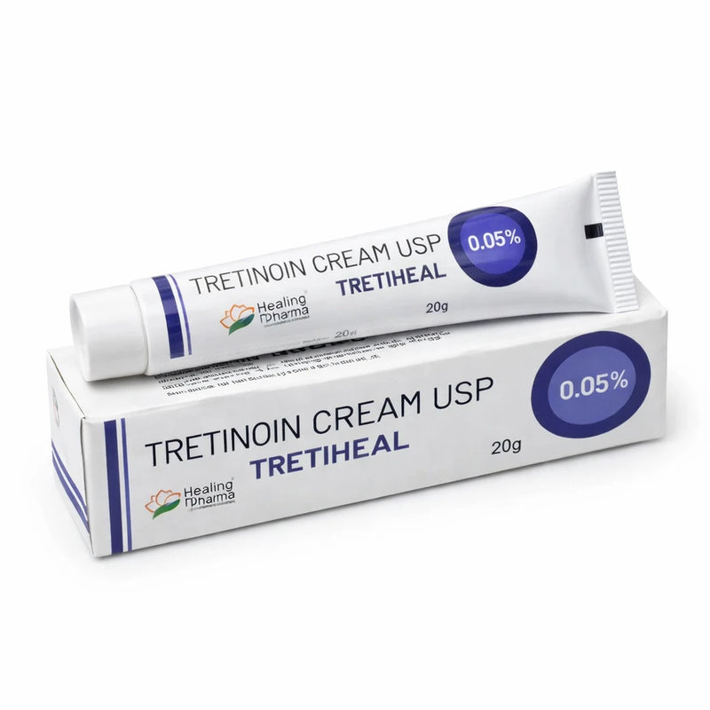 Tretiheal Tretinoin Cream 0.05% tube and box UK