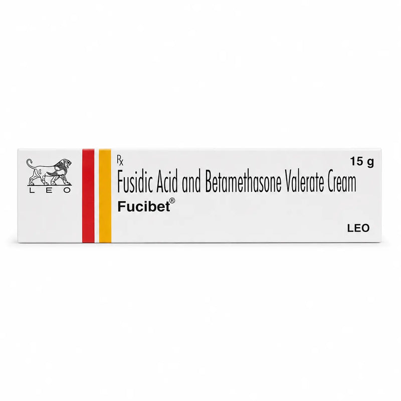 Fucibet Fusidic Acid and Betamethasone Valerate Cream 15g front box packaging by LEO