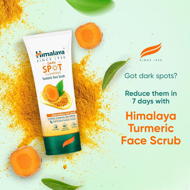 Himalaya Svarasa cold-pressed turmeric extraction technology — organically sourced turmeric face scrub for dark spots