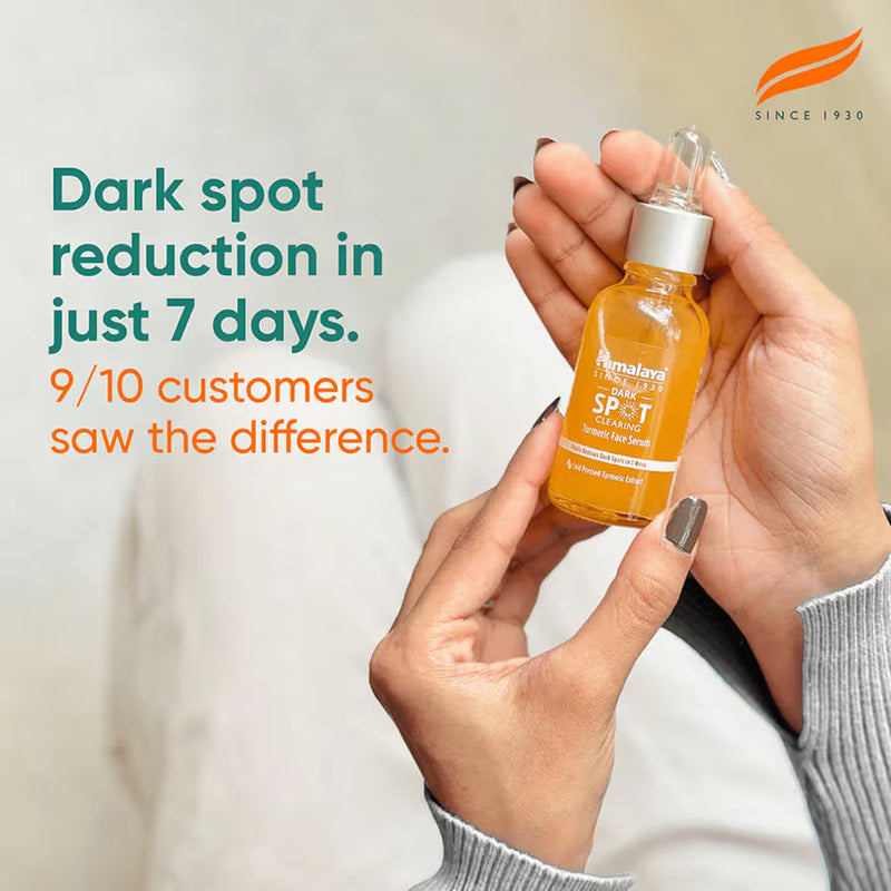 Himalaya Turmeric Face Serum with 2% niacinamide and 10% glycolic acid AHA — nature plus science for reduced dark spots