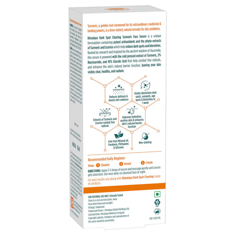 Himalaya Turmeric Face Serum — dark spot reduction in just 7 days, 9 out of 10 customers saw the difference