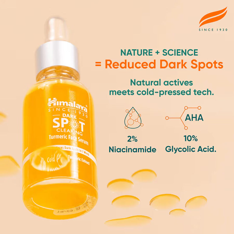 Himalaya Turmeric Face Serum — 100x more turmeric actives extracted with Svarasa cold-pressed technology