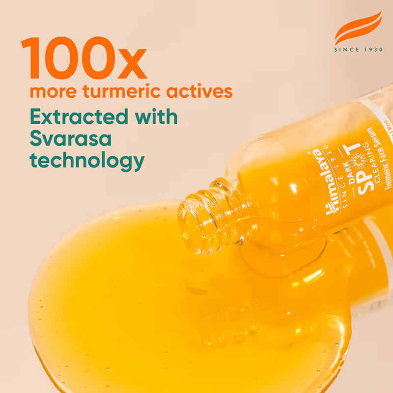 Himalaya Turmeric Face Serum ingredients — free from mineral oil, parabens, phthalates and silicones, non-staining clinically tested