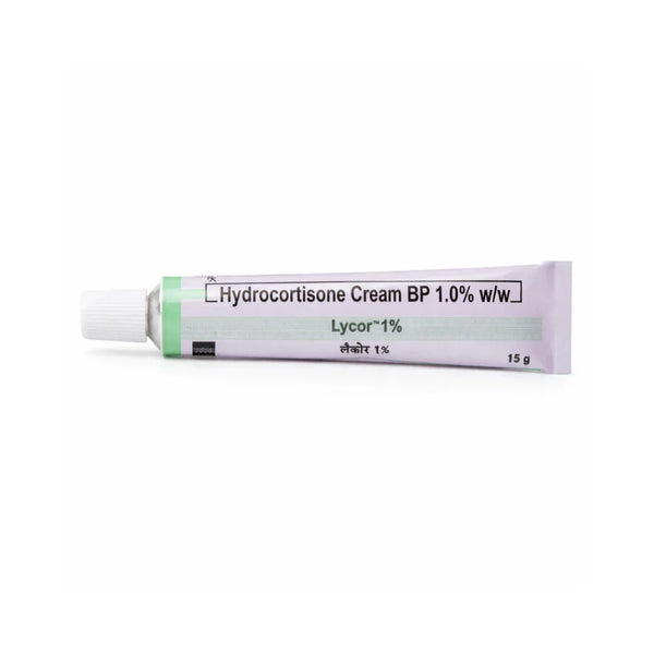 Hydrocortisone Cream 1% W/W 15g Lycor for Eczema &amp; Redness