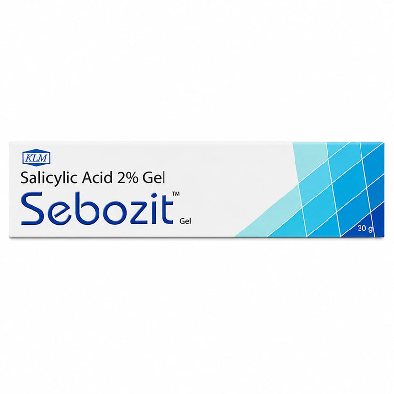 Sebozit Salicylic Acid 2% Gel 30g front box packaging