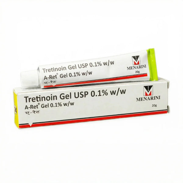 A-Ret Tretinoin Gel USP 0.1% W/W, 20g for Acne and Dark Masks
