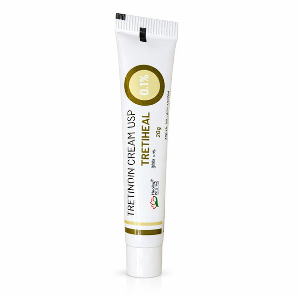 Tretiheal Tretinoin Cream USP 0.1%, 20g for Clogged Pores &amp; Fine Lines