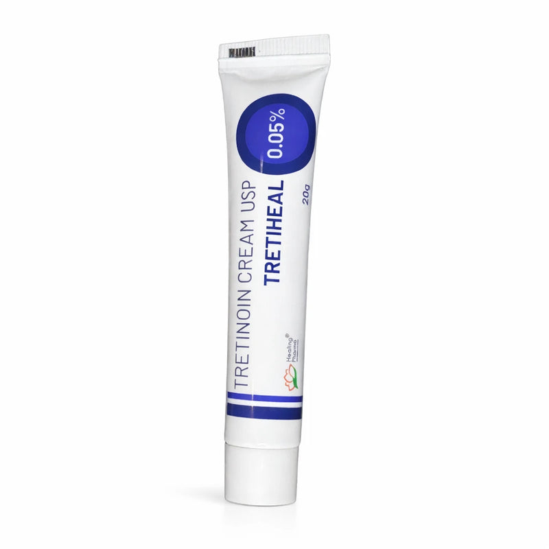 Tretiheal Tretinoin Cream 0.05% 20g packaging detail UK