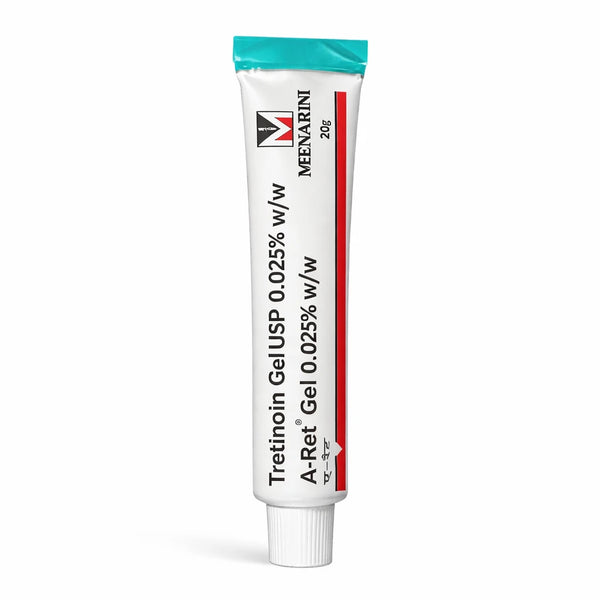 A-Ret Tretinoin Gel USP 0.025% w/w 20g for Acne and Clogged Pores