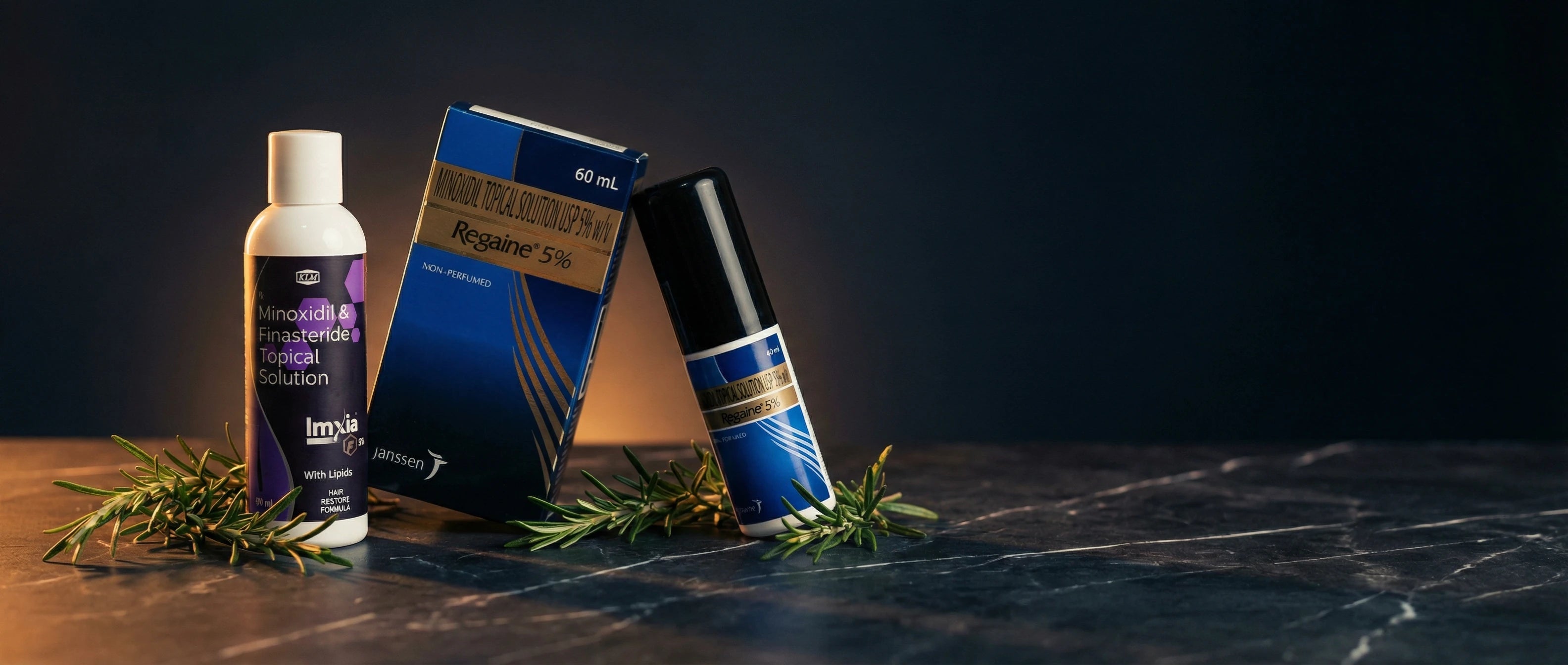 Minoxidil and finasteride hair regrowth solutions — buy online UK